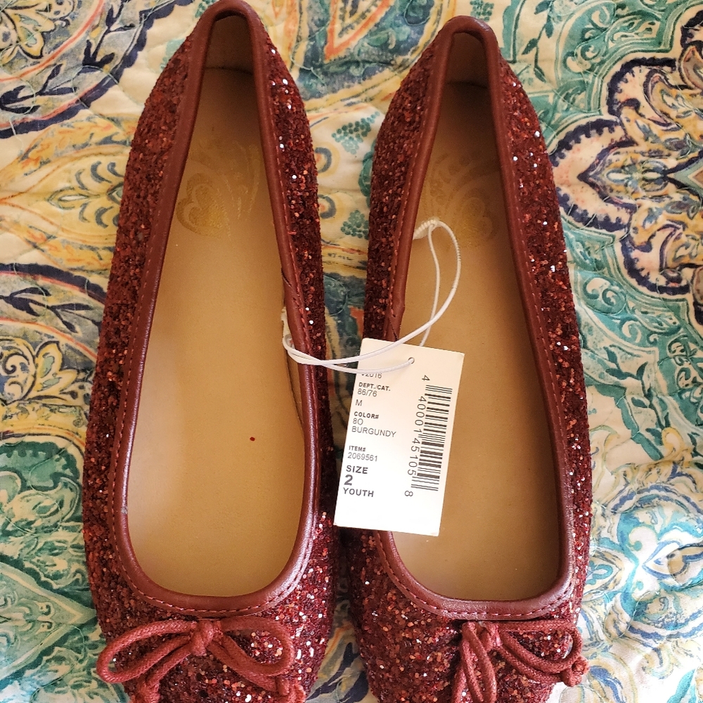 Maroon Sparkle Shoes